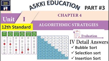 💥 12th Computer Science Chapter 4 - Algorithmic Strategies - Book back Answers English Medium Part#3