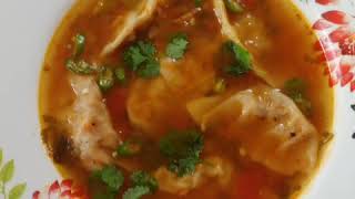 Veg Dumpling soup | vegetable momos with tamato soup | vegetable momo | tamato soup