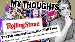 ROLLING STONE 250 GREATEST GUITARISTS | My Thoughts + My 50 Greatest Guitarists