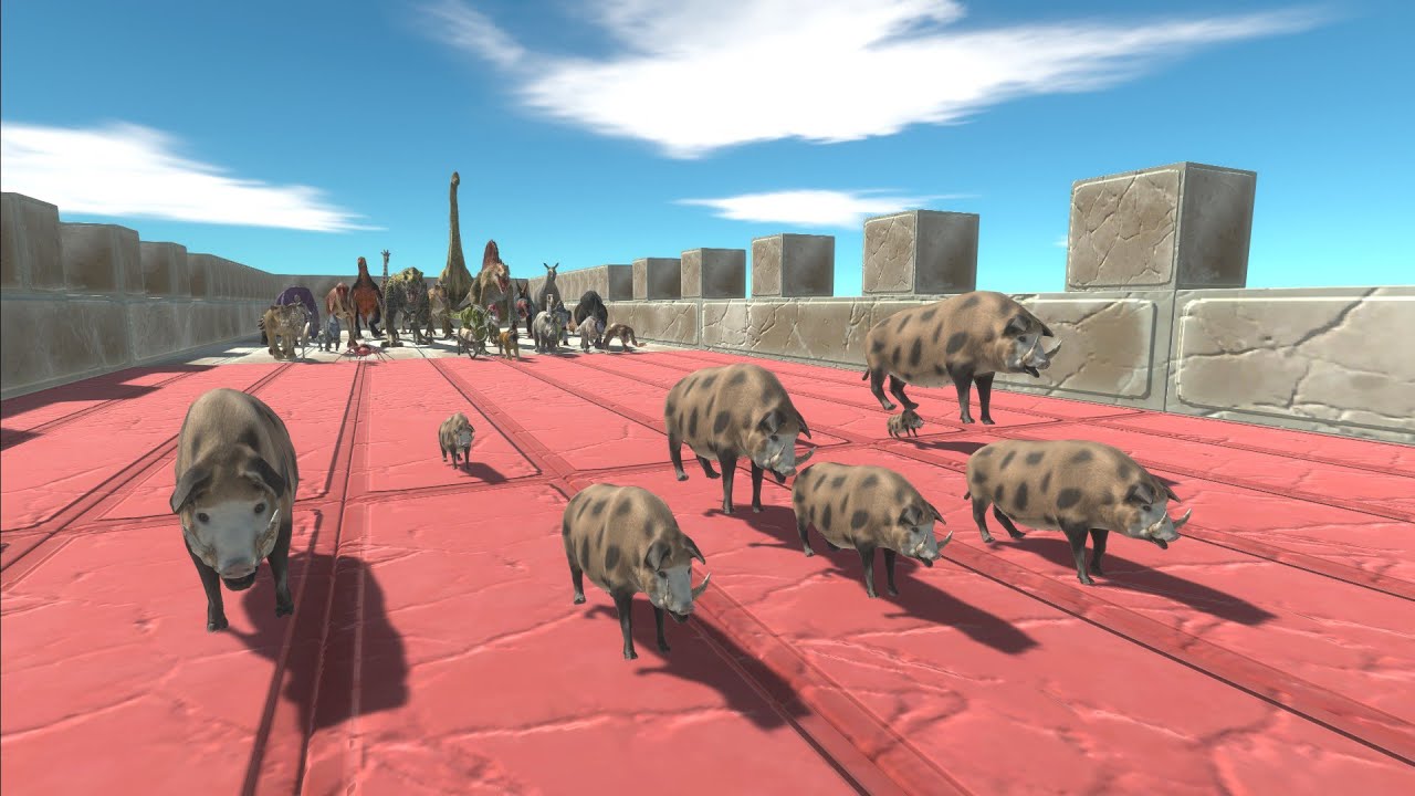 Race to eat WILD BOAR FAMILY - Animal Revolt Battle Simulator