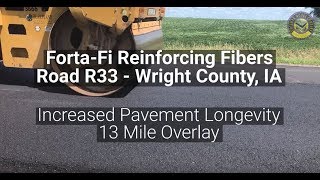 Forta-Fi  Reinforcing Fibers Install - Wright County, IA - 13 Mile HMA Overlay