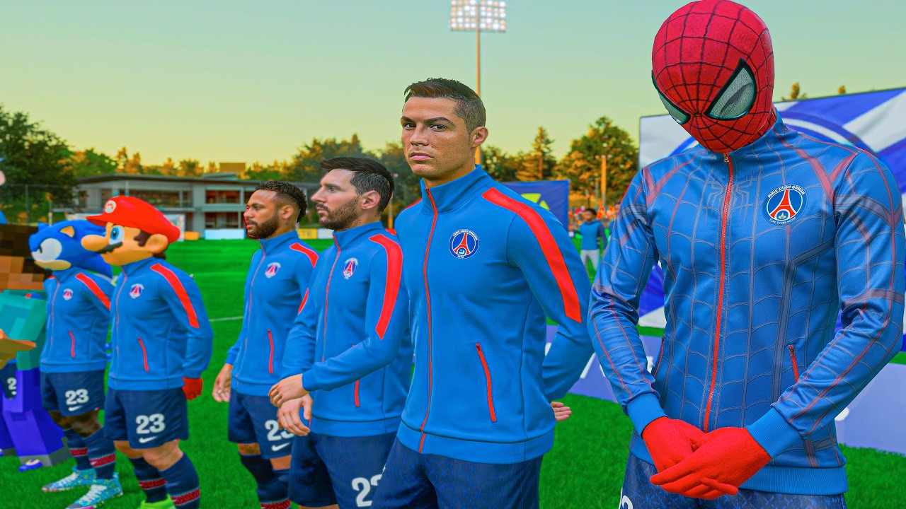 RONALDO,SPIDERMAN,RONALDO,SPIDERMAN,RONALDO,SPIDERMAN AND MESSI & HULK ... THE GOAT