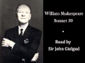 Sonnet 30 by william shakespeare  read by john gielgud