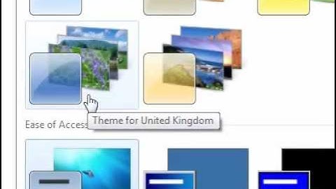 How to adjust the desktop theme in Windows 7