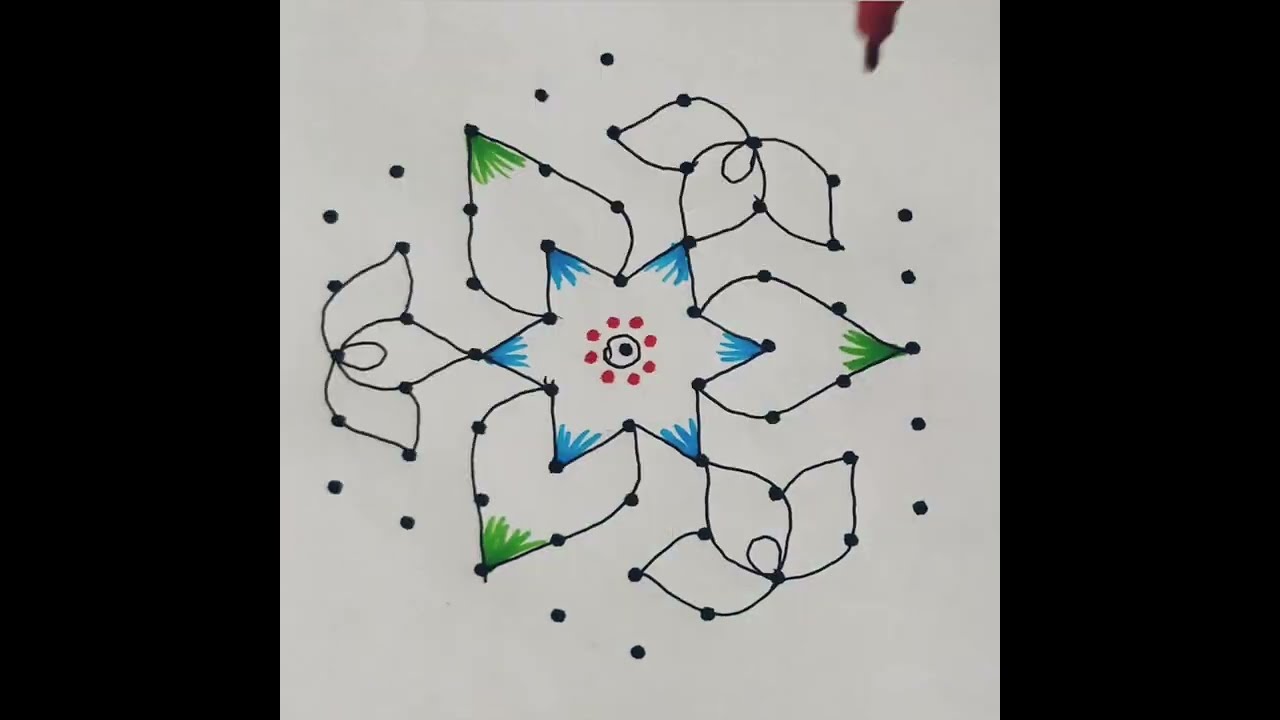 கார்த்திகை மாத சிறப்பு 🪔கோலங்கள் 🪔 9*5 dots simple rangoli designs #muggulu #rangoli #kolangal