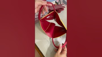 cách ráp quai túi xách nhỏ nhỏ màu đỏ rất chuẩn và đẹp