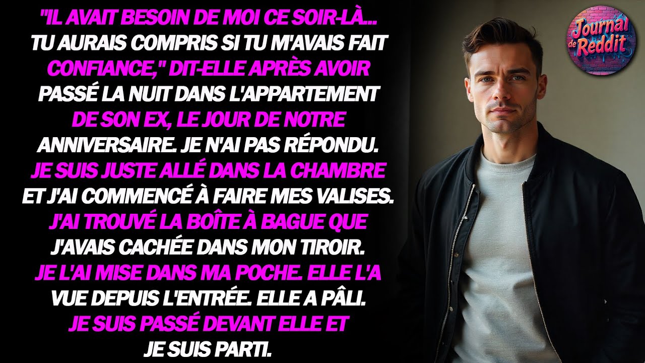 Ce matin-là, je portais une chemise impeccable et je n’avais pas dormi. Ma copine de trois ans rentrait à huit heures, après avoir passé notre anniversaire chez son ex. Elle m’a regardé droit dans...