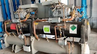 Carrier water cooled chiller  all parts working, every HVAC technician must watch ‍♀‍♀