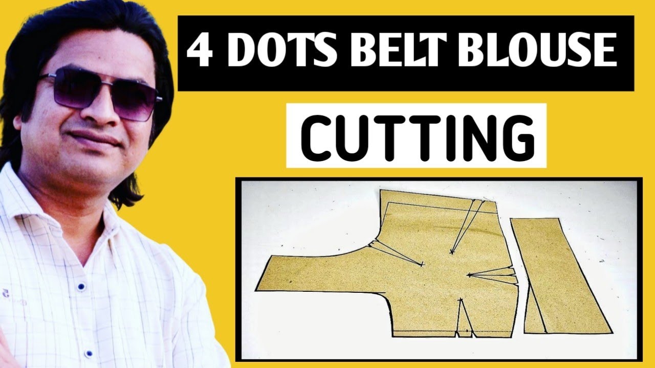 4 Dots Belt Blouse Cutting 38