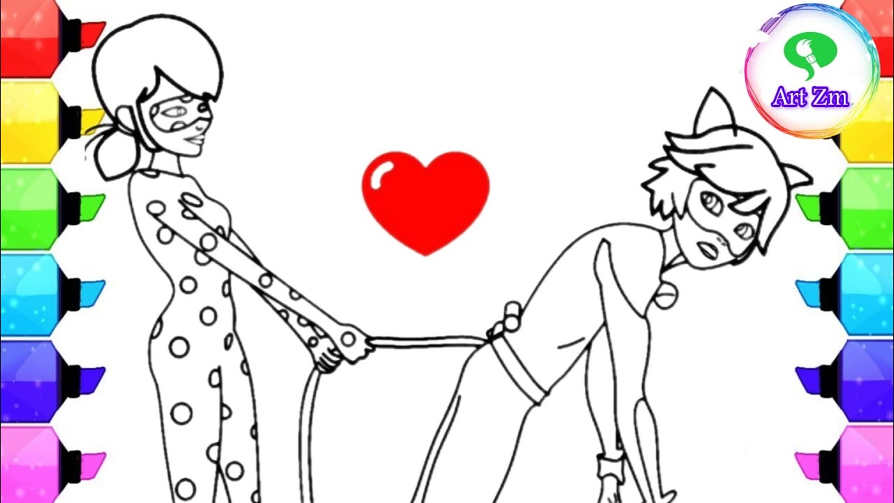 Miraculous Ladybug and Cat Noir New Coloring Book , Miraculous Ladybug Family Coloring