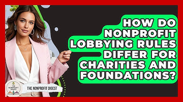 How Do Nonprofit Lobbying Rules Differ For Charities And Foundations? - The Nonprofit Digest