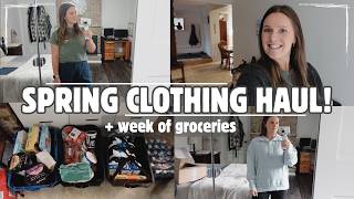 SPEND THE DAY WITH ME! | spring clothing + grocery haul | LARGE FAMILY MOM LIFE