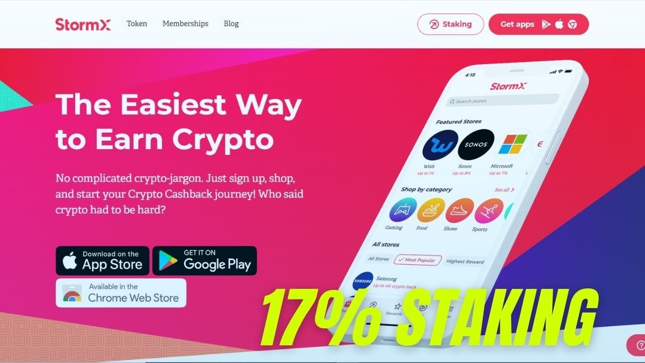 Storm X Earn 17 Staking Crypto Cash Back For Your Online Shopping Youtube