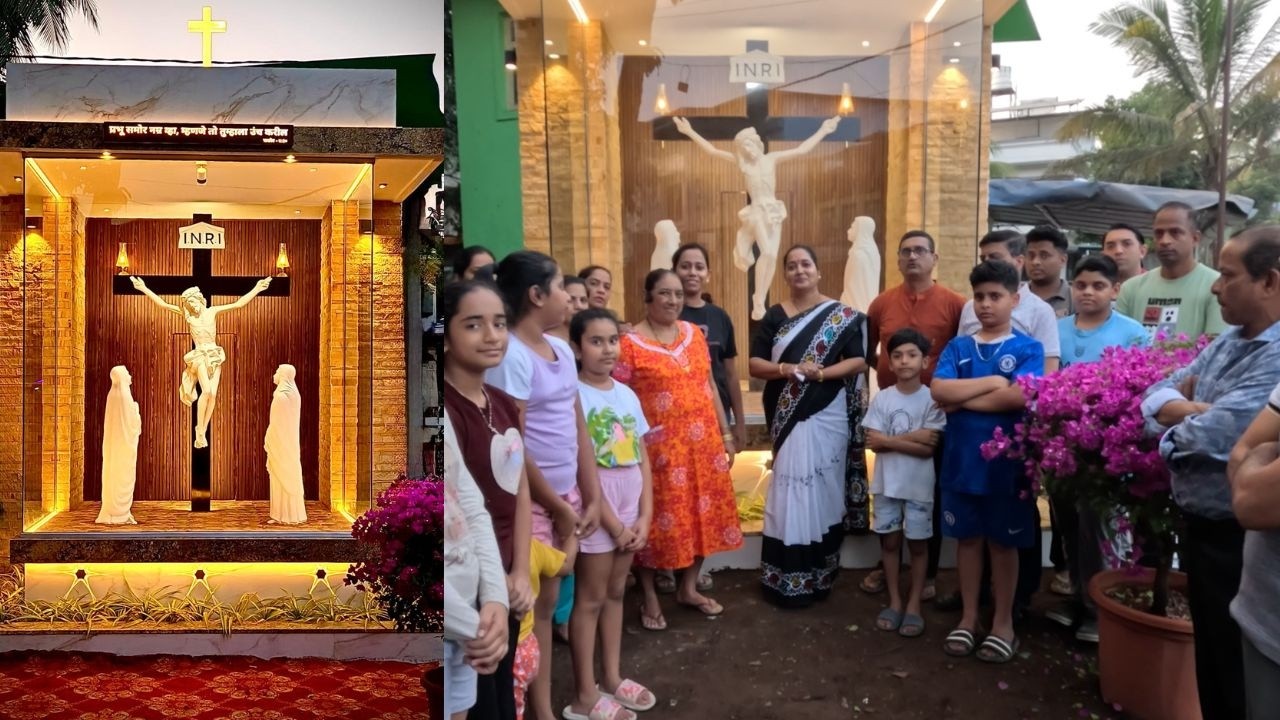 गावकऱ्यांनी एकत्र येऊन क्रूसचे नूतनीकरण करून सुंदर नवीन क्रूस उभारला | पाटलार- धुप्पल वाडी, वसई