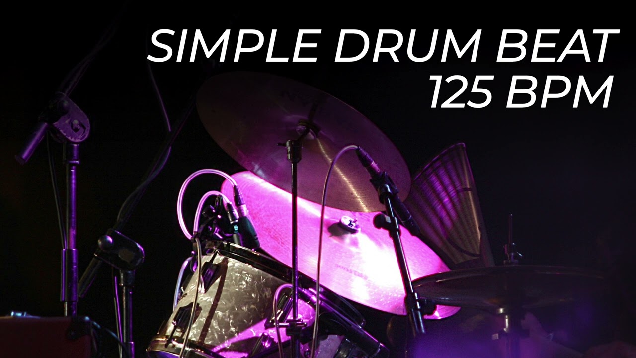 Simple 125 BPM Drum Beat – Play Along!