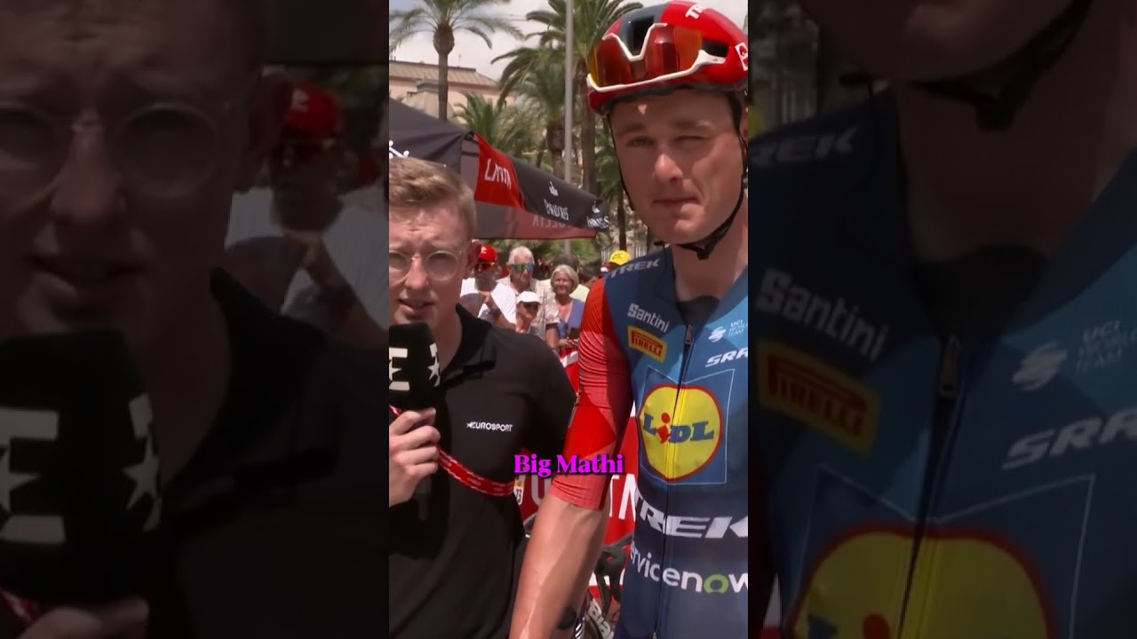The tallest rider in pro cycling! 🌍 Anders Mielke meets 6'8" Mathias Norsgaard 👀