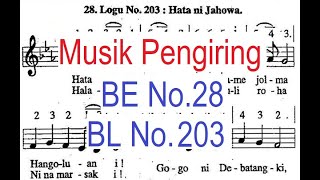 Buku Ende No.28 Buku Logu No.203 : Hata ni jahowa || Musik Pengiring