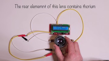 First test of DIY geiger counter - testing a radioactive lens.