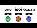 Count From 1-10 in ISOKO