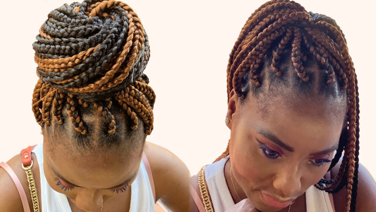 Braiding My HAIR In THE GAMBIA 🇬🇲How to braids hair in a Salon braids gambia YouTube