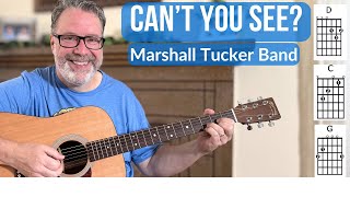 Cant You See Guitar Lesson For Beginners Marshall Tucker Band
