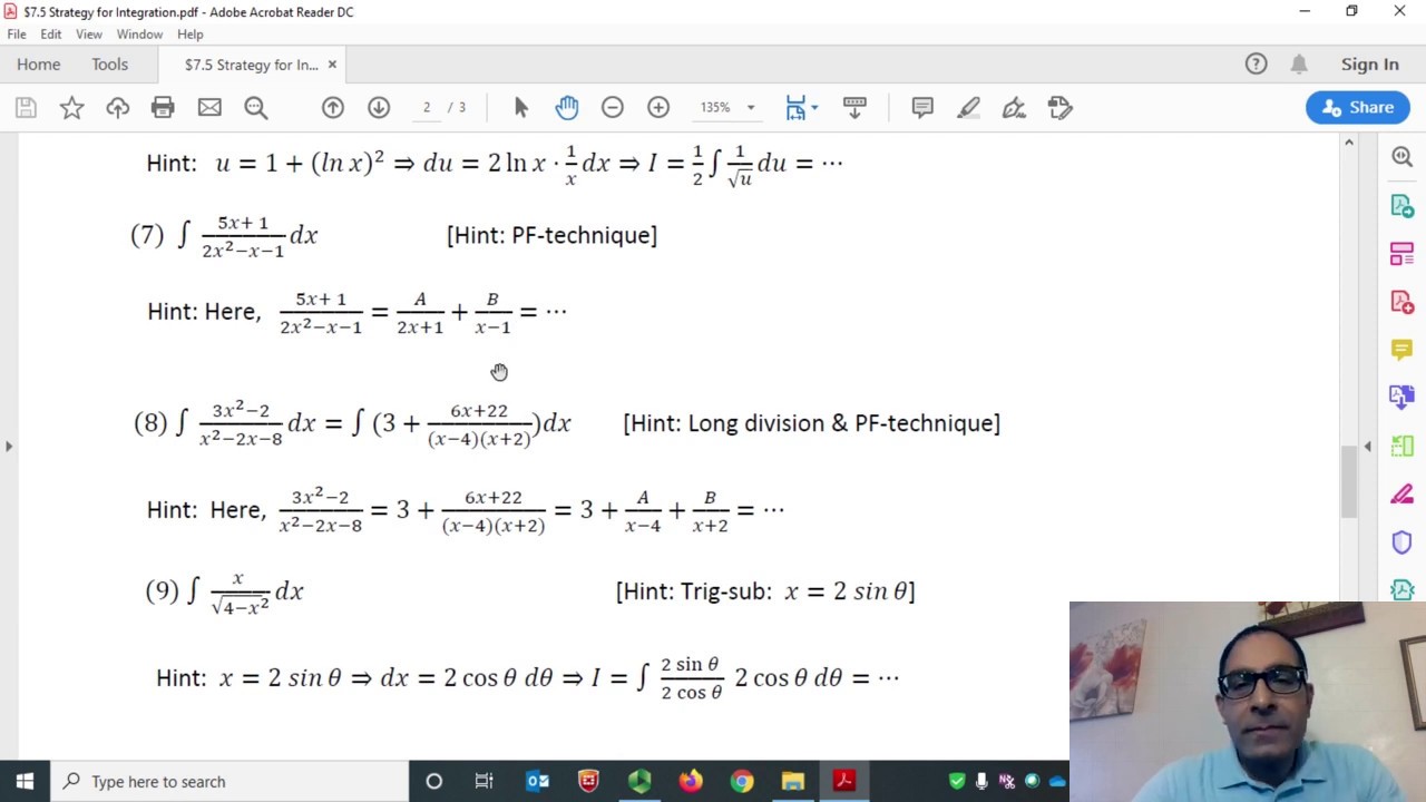 $7.5: Strategy for Integration | Calculus 2 Lecture – Dr. Dahal - YouTube