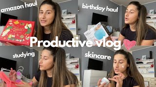 PRODUCTIVE VLOG| WHAT I GOT FOR MY BIRTHDAY | AMAZON HAUL, STUDYING & RABBIT UPDATE | ALICIA ASHLEY by Alicia Ashley 217 views 2 years ago 19 minutes