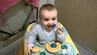 Baby Ashton Laughing At Me Spitting My Toothpaste Out