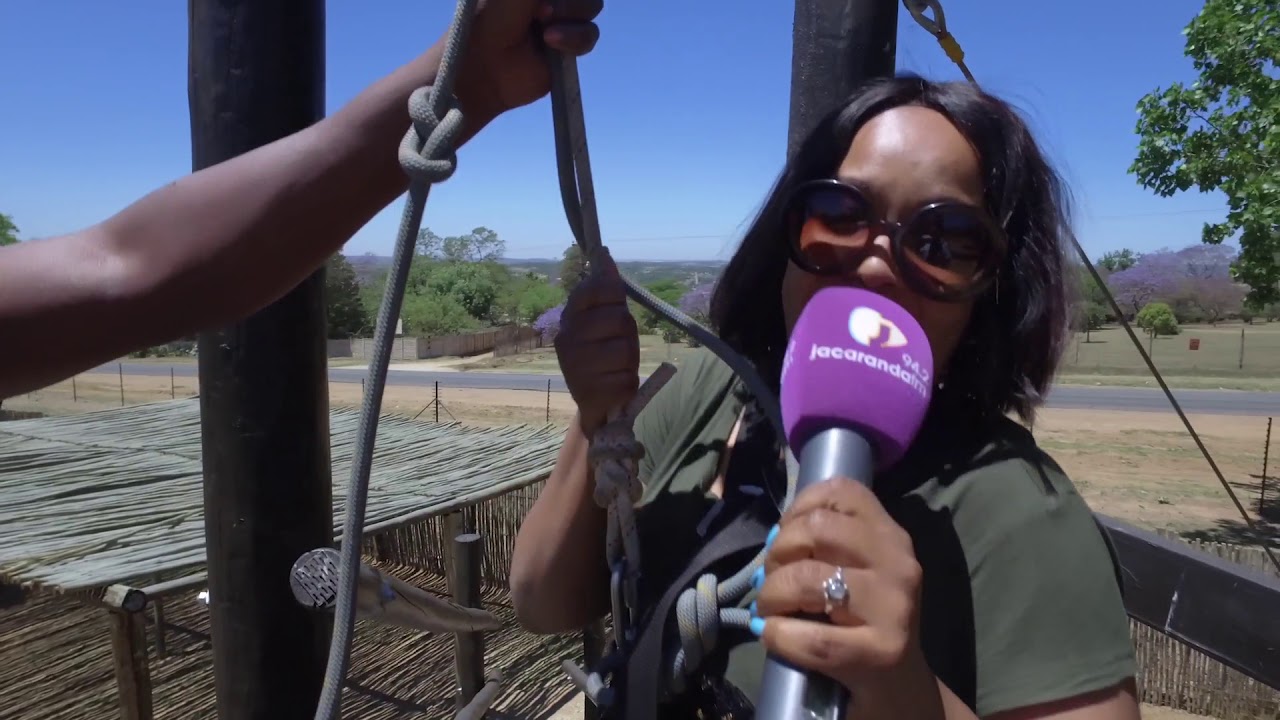 fmi Martin and Tumi face their fears and zipline over crocodiles at Croc City