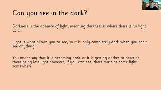 Year 3 Science Lesson 1: Understanding Light and Darkness