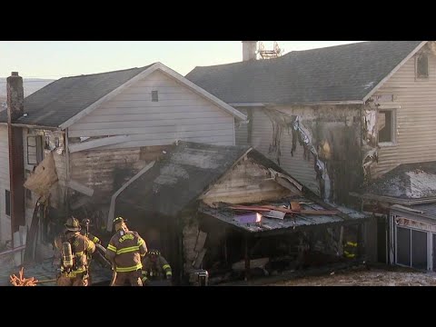 Fire damages two homes in Luzerne County - YouTube