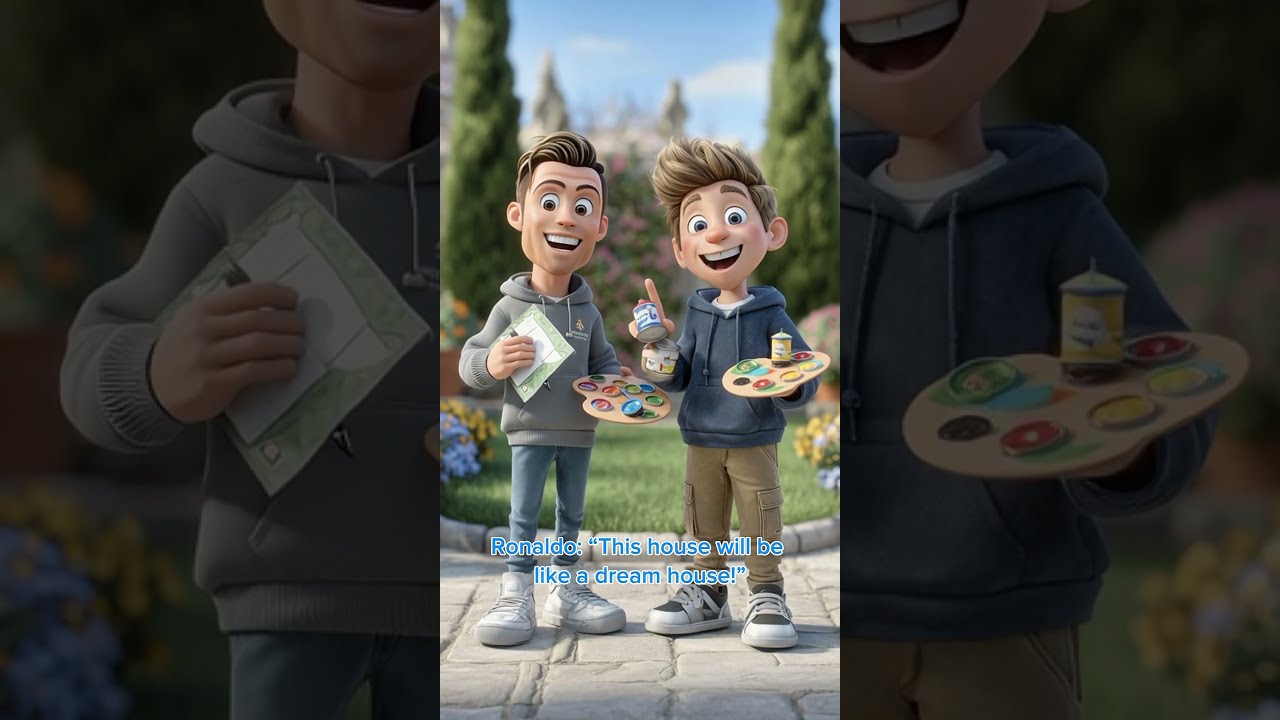 Ronaldo & Messi’s Funny Pet House Adventure 🐶🐐 | Cute Animal Shorts 