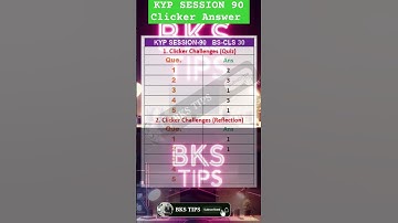 KYP SESSION 90 clicker answer | Session 90 clicker answer