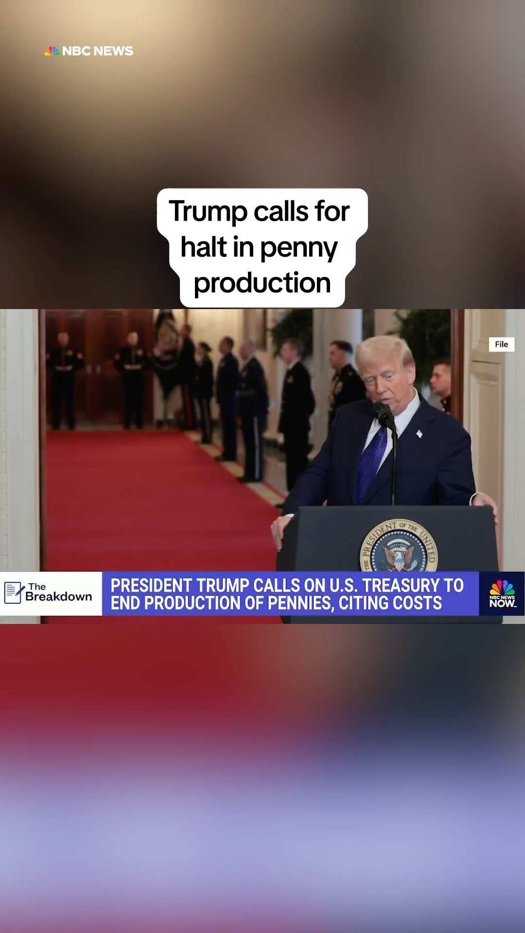 Trump calls for halt in penny production