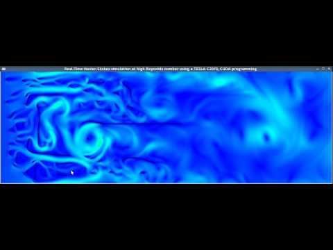 Yet another Real Time Navier-Stokes simulation on a TESLA C2070, cuda programming