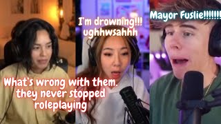 Valkyrae cannot believe Fuslie and Blau Roleplays.