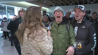 Welcome Home: Eagles Fans Who Attended Super Bowl Back In Philly