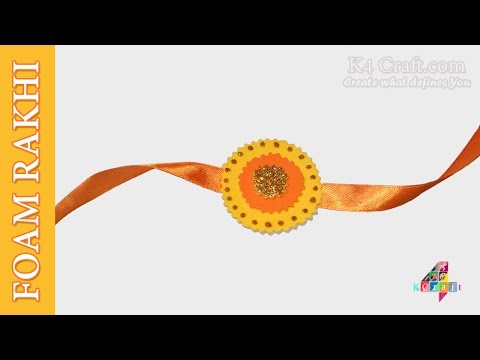 DIY: Rakhi Making - Glitter EVA "Foam sheet" Rakhi video - Raksha Bandhan