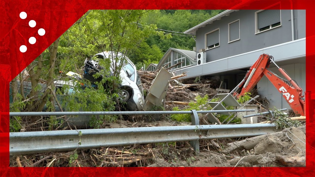 Monterenzio (BO), attività travolte in seguito a una frana: concessionaria invasa dai detriti