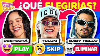 PLAY, SKIP, ELIMINAR ? ¿Qué canción prefieres?  Salva 1 Elimina 1 | Play Quiz de Música