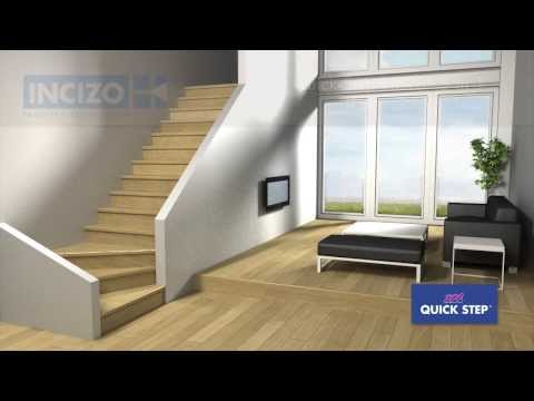 Ступени из ламината с профилем Quick Step Incizo (Инцизо) 5 в 1.