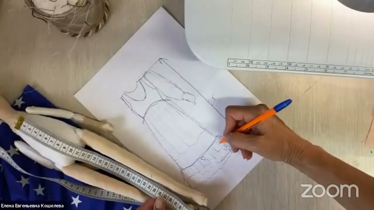 Урок 14 Платье кроим Тильда