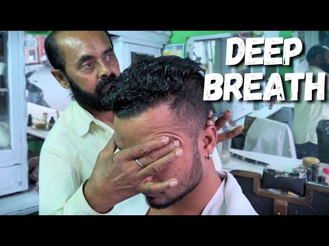 Getting Head Massage after long tired day - Getting relax in barber chair | Best ASMR