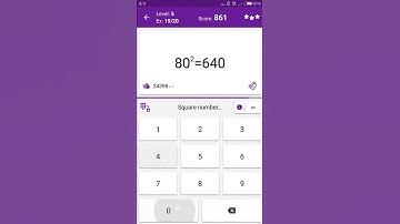 Math Tricks - Training mode - square numbers between 80 and 89 - level 005 (Number Keyboard)