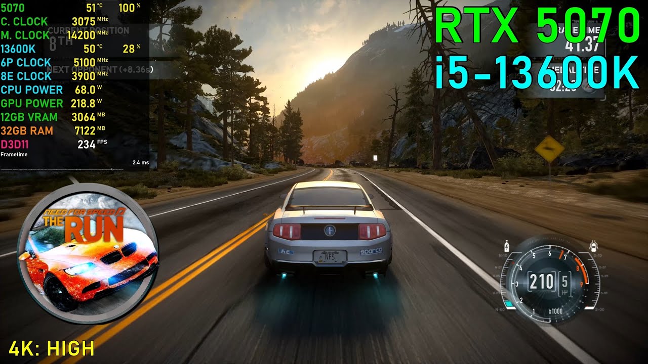 Need for Speed The Run: RTX 5070 + 13600K | 4K