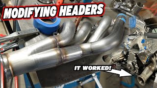 Camaro Twin Turbo Kit Build Part 1.5! Flowtech Turbo Header Modification (The missing footage)