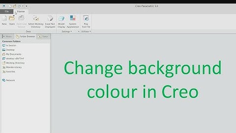 Change background color in creo