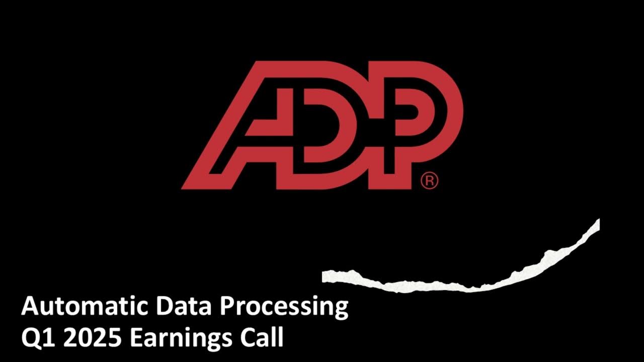 Automatic Data Processing (NASDAQ: ADP) - Q1 2025 Earnings Call - YouTube
