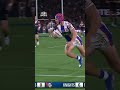 NRL grand final: Kalyn Ponga stuns Roosters with 95-metre try to take half-time lead for Knights.