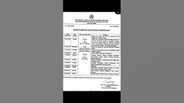 Class XII, 3rd Semester exam routine, 2025